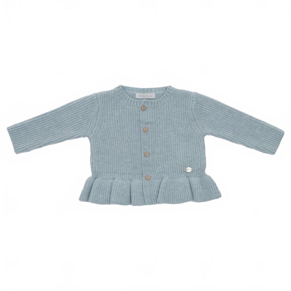 NEW MARTIN ARANDA girls' adriatic long cardigan in light blue/grey